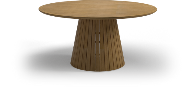 WHIRL Teak 150cm Dining Table, Wooden Base