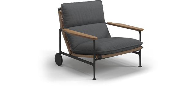 ZENITH Lounge Chair with Teak Arms
