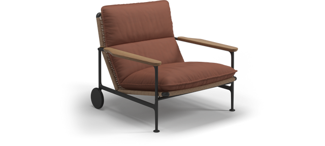 ZENITH Lounge Chair with Teak Arms