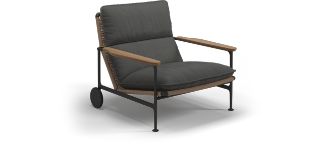 ZENITH Lounge Chair with Teak Arms
