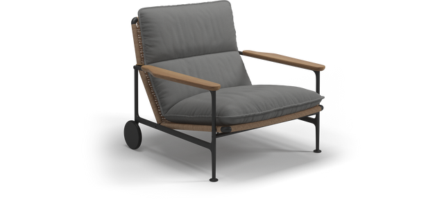 ZENITH Lounge Chair with Teak Arms