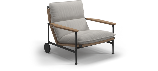ZENITH Lounge Chair with Teak Arms