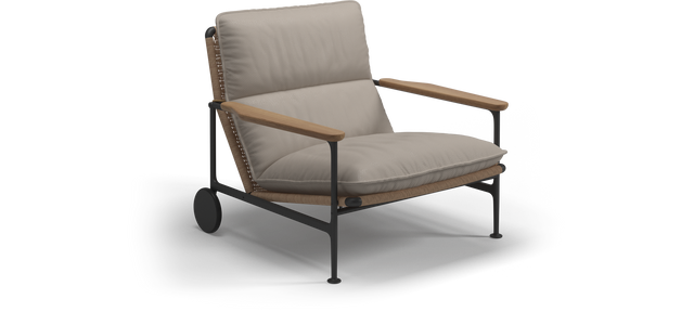 ZENITH Lounge Chair with Teak Arms