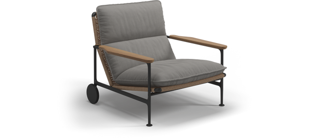 ZENITH Lounge Chair with Teak Arms