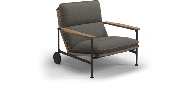 ZENITH Lounge Chair with Teak Arms