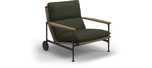 ZENITH Lounge Chair with Teak Arms