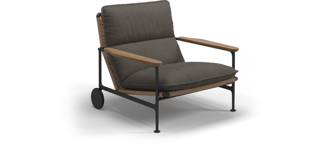 ZENITH Lounge Chair with Teak Arms