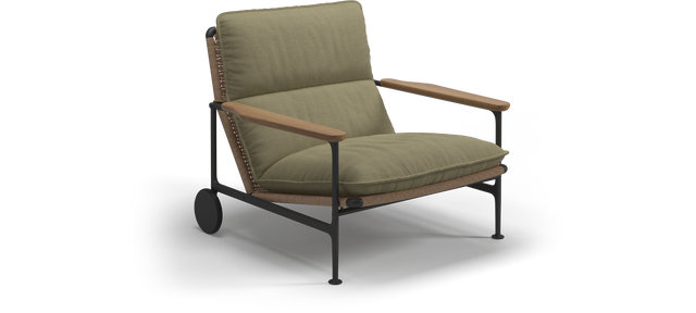ZENITH Lounge Chair with Teak Arms