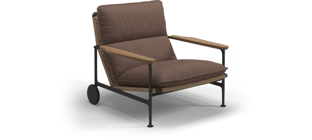 ZENITH Lounge Chair with Teak Arms