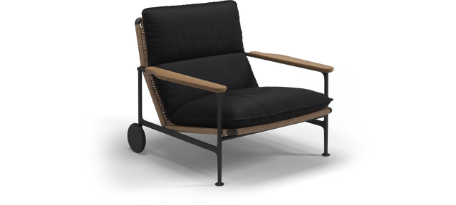 ZENITH Lounge Chair with Teak Arms