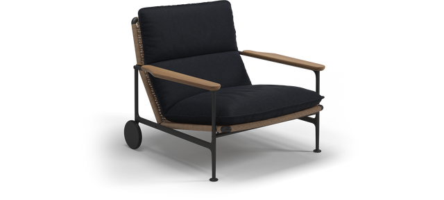 ZENITH Lounge Chair with Teak Arms