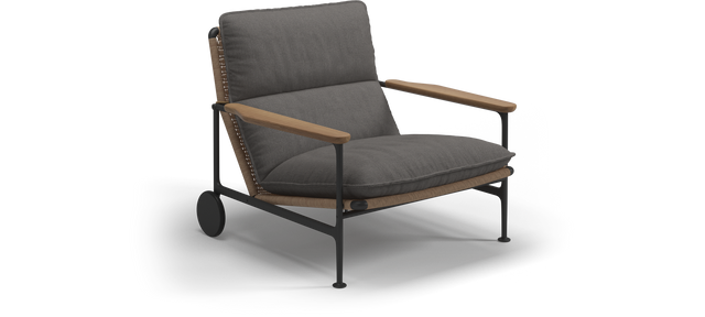 ZENITH Lounge Chair with Teak Arms
