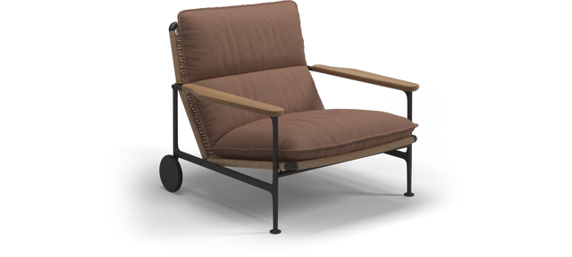 ZENITH Lounge Chair with Teak Arms