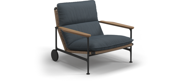 ZENITH Lounge Chair with Teak Arms