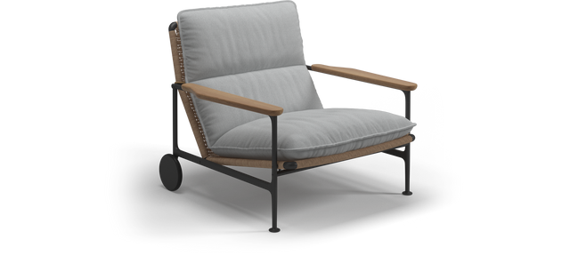 ZENITH Lounge Chair with Teak Arms