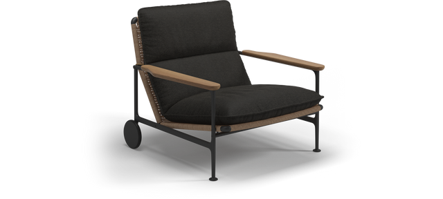 ZENITH Lounge Chair with Teak Arms