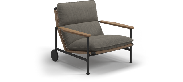 ZENITH Lounge Chair with Teak Arms