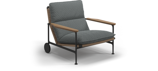 ZENITH Lounge Chair with Teak Arms