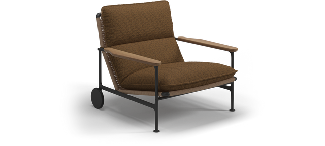 ZENITH Lounge Chair with Teak Arms
