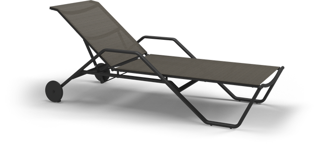 180 Stacking Lounger with Aluminium Arms