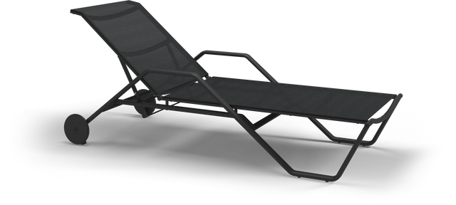180 Stacking Lounger with Aluminium Arms